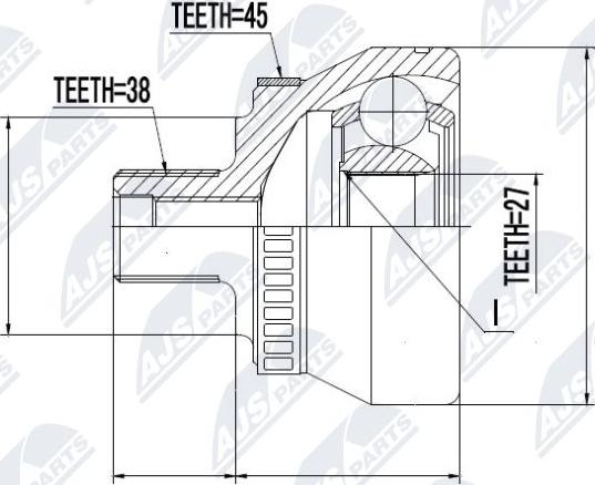 NTY NPZ-AU-009 - Joint Kit, drive shaft parts5.com