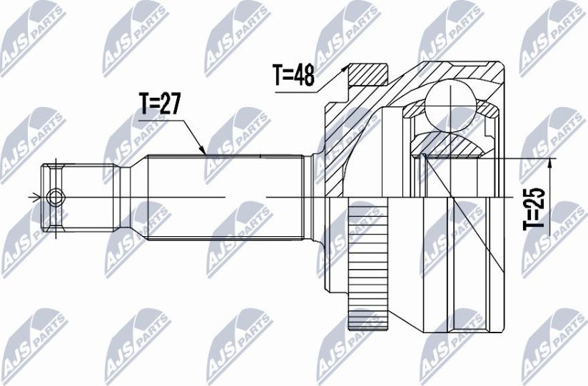 NTY NPZ-HY-517 - Zgibni lezaj, pogonska gred parts5.com