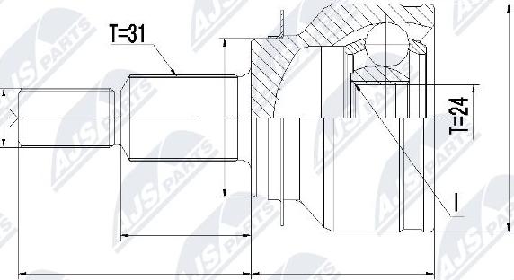 NTY NPZ-MZ-055 - Kompletan kardan, pogonsko vratilo parts5.com