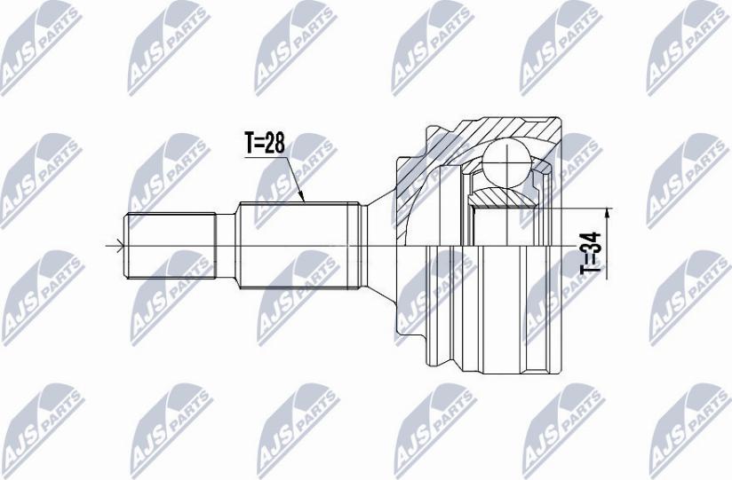 NTY NPZ-PE-031 - Joint Kit, drive shaft parts5.com