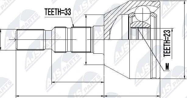 NTY NPZ-PL-023 - Joint Kit, drive shaft parts5.com