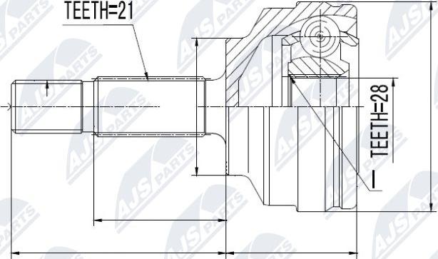 NTY NPZ-RE-022 - Zgibni lezaj, pogonska gred parts5.com