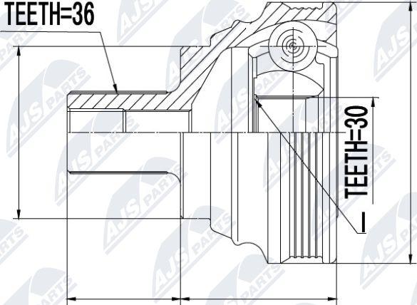 NTY NPZ-SK-007 - Juego de articulación, árbol de transmisión parts5.com