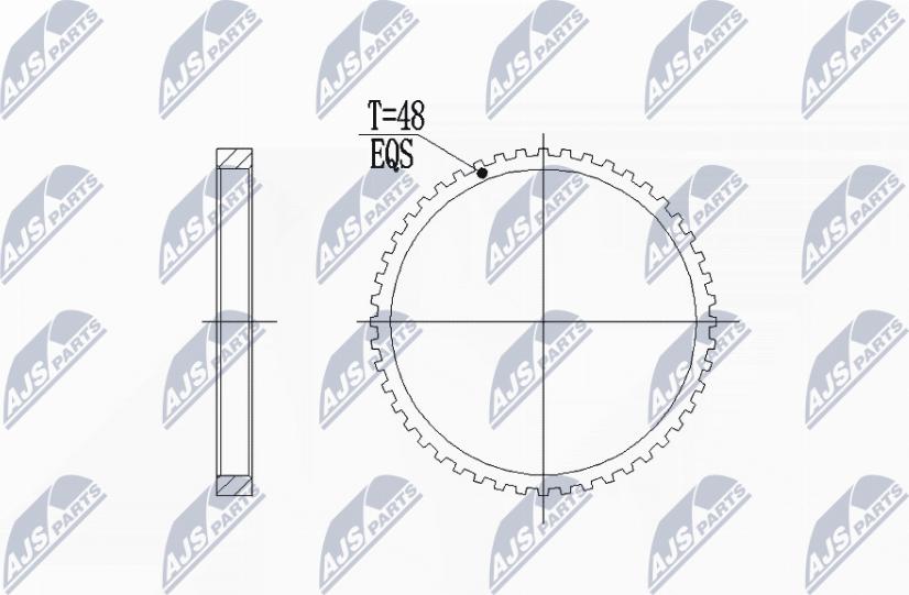 NTY NZA-VV-002 - Sensorring, ABS parts5.com