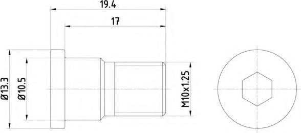 Opel 569909 - Surub, disc frana parts5.com