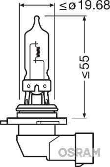 Osram 9005-01B - Polttimo, kaukovalo parts5.com