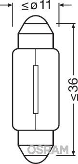 Osram 6461 - Ampoule, éclairage intérieur parts5.com