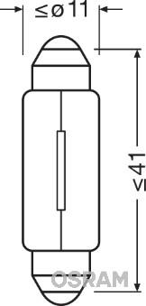 Osram 6411-02B - Lámpara, luz interior parts5.com