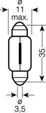 Osram 6418ULT-02B - Ampoule, feu éclaireur de plaque parts5.com