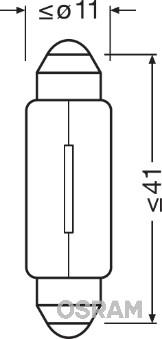 Osram 6413 - Ampoule, éclairage intérieur parts5.com