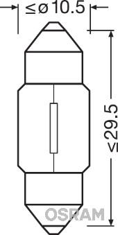 Osram 6438 - Bec, lumini interioare parts5.com