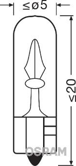 Osram 2723 - Bulb, instrument lighting parts5.com