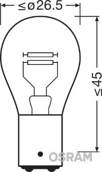 Osram 7225-02B - Žárovka, brzdové / koncové světlo parts5.com