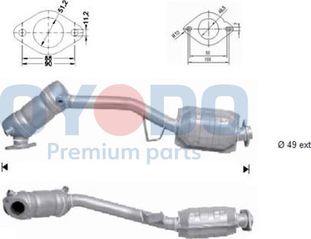 Oyodo 10N0050-OYO - Katalizatör parts5.com