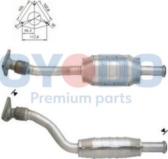 Oyodo 10N0008A-OYO - Catalytic Converter parts5.com