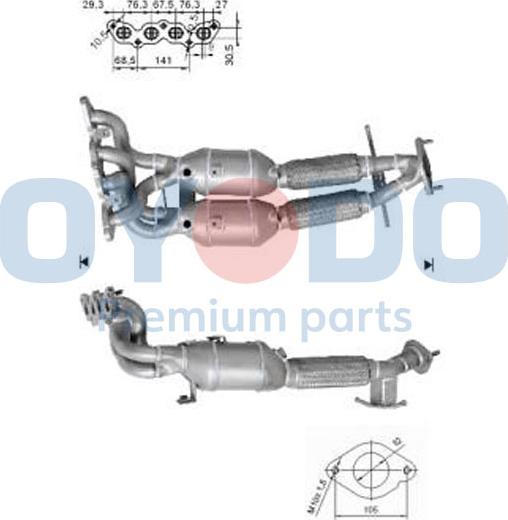 Oyodo 10N0089-OYO - Catalytic Converter parts5.com