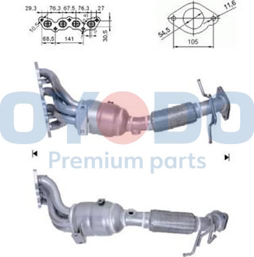 Oyodo 10N0024-OYO - Catalytic Converter parts5.com