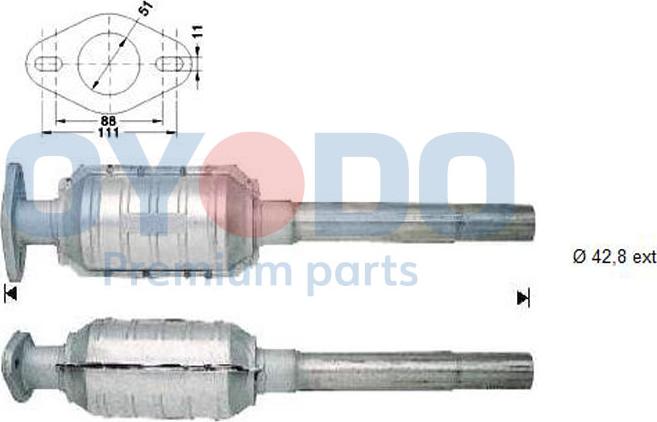 Oyodo 10N0021-OYO - Catalizator parts5.com