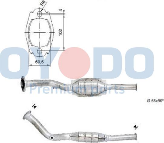 Oyodo 10N0140-OYO - Catalytic Converter parts5.com