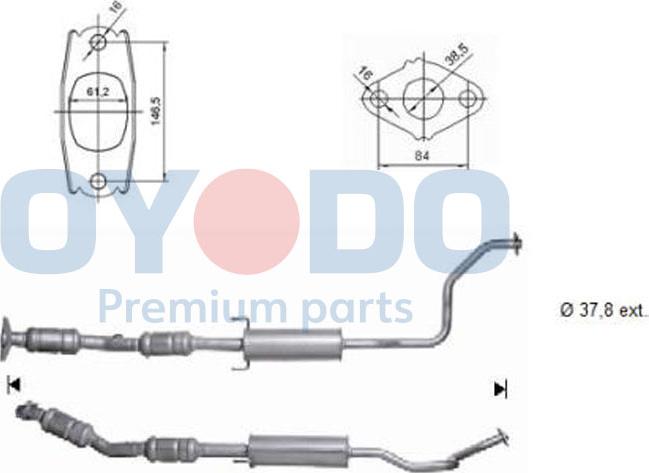 Oyodo 10N0102-OYO - Catalytic Converter parts5.com