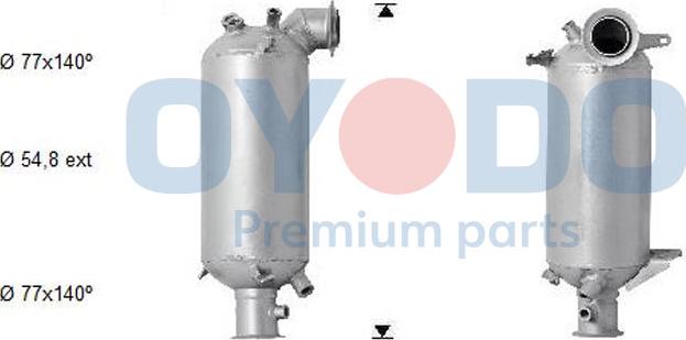 Oyodo 20N0041-OYO - Filtru funingine / particule, sist.de esapament parts5.com