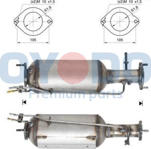 Oyodo 20N0006-OYO - Korom / részecskeszűrő, kipufogó parts5.com