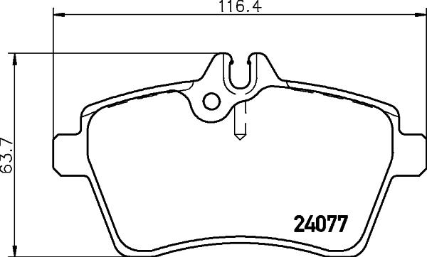 BOSCH 0 986 494 570 - Komplet zavornih oblog, ploscne (kolutne) zavore parts5.com