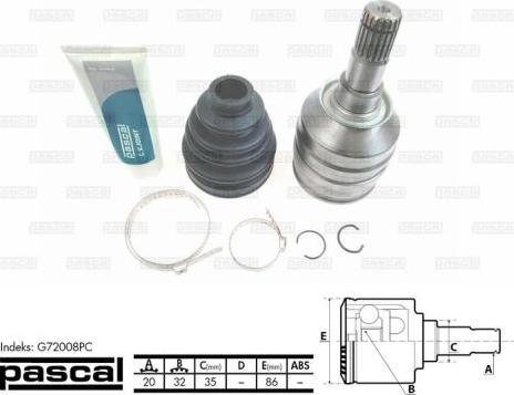 Pascal G72008PC - Set articulatie, planetara parts5.com