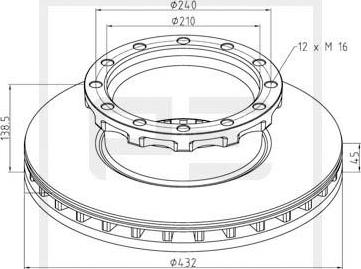 PE Automotive 026.667-10A - Disco de freno parts5.com