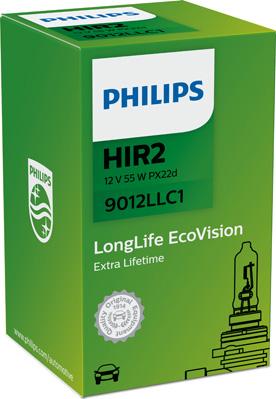 PHILIPS 9012LLC1 - Крушка с нагреваема жичка, фар за дълги светлини parts5.com