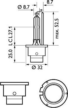 PHILIPS 85122XV2C1 - Λυχνία, προβολείς parts5.com