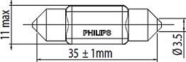 PHILIPS 11854WU60X1 - Żarówka, oświetlenie wnętrza parts5.com