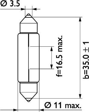 PHILIPS 13844CP - Glühlampe, Kennzeichenleuchte parts5.com