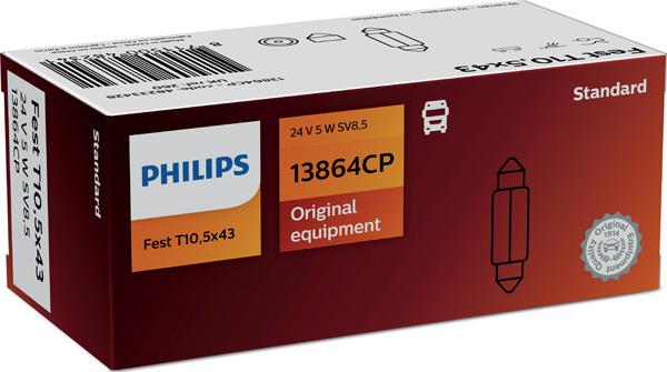 PHILIPS 13864CP - Lámpara , piloto de matrícula parts5.com