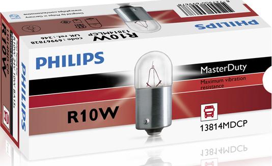 PHILIPS 13814MDCP - Lámpara , piloto de matrícula parts5.com