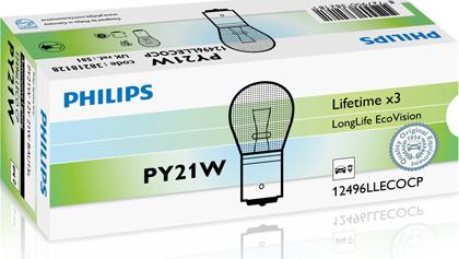 PHILIPS 12496LLECOCP - Лампа накаливания, фонарь указателя поворота parts5.com