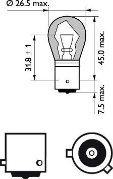 PHILIPS 12496NAB2 - Izzó, villogó parts5.com