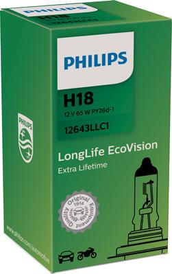 PHILIPS 12643LLC1 - Лампа накаливания, фара дальнего света parts5.com