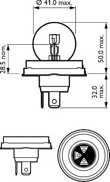 PHILIPS 12620C1 - Bec, far faza lunga parts5.com