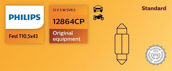 PHILIPS 12864CP - Izzó, rendszámtábla-világítás parts5.com