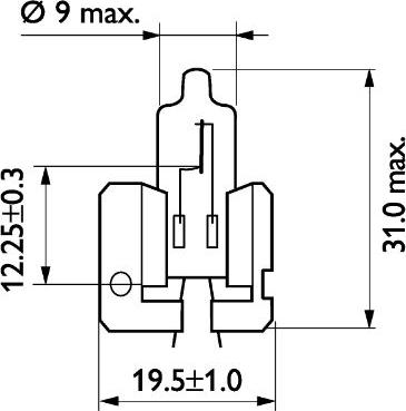 PHILIPS 12311C1 - Lámpara, faro de carretera parts5.com