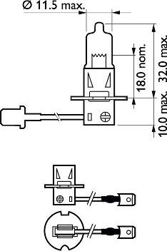 PHILIPS 12336LLECOC1 - Ampul, uzun huzme far parts5.com