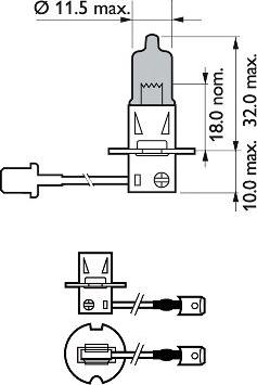 PHILIPS 12336WVUB1 - Ampoule, projecteur longue portée parts5.com