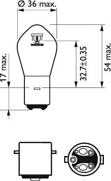 PHILIPS 12728BW - Bulb, spotlight parts5.com