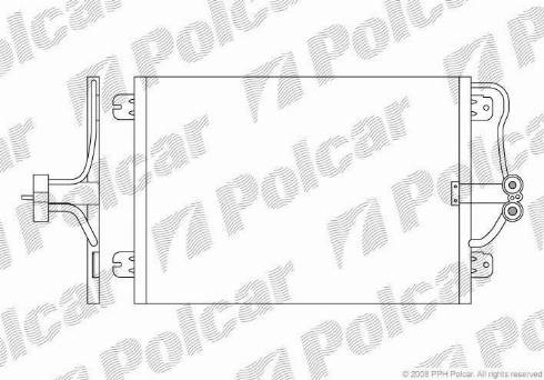 Polcar 6007K8C2 - Condenser, air conditioning parts5.com