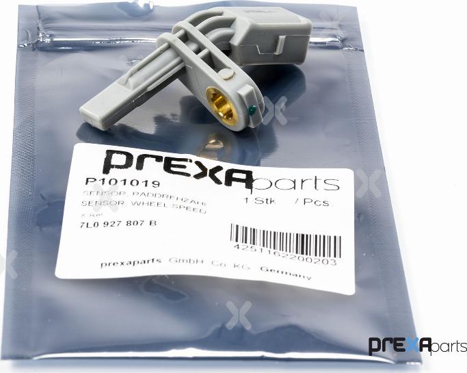 PREXAparts P101019 - Датчик ABS, частота вращения колеса parts5.com