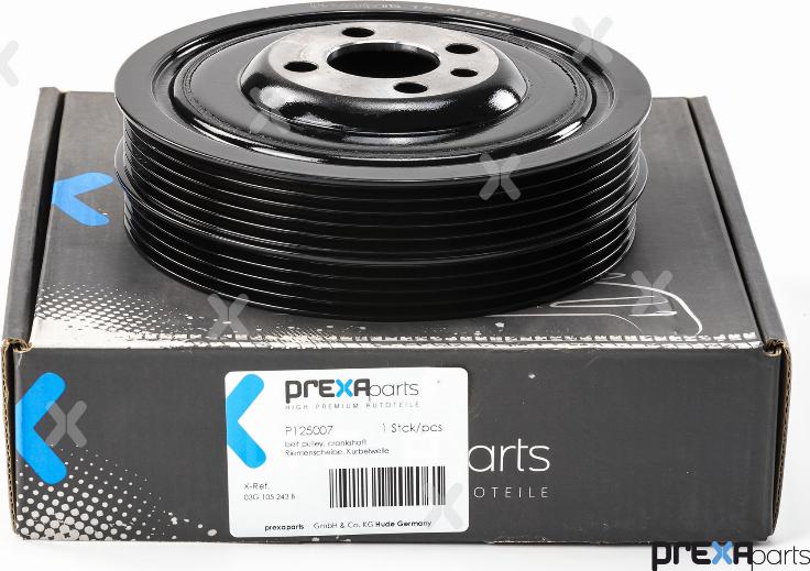 PREXAparts P125007 - Fulie curea, arbore cotit parts5.com