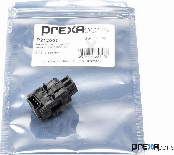 PREXAparts P212003 - Interruptor luces freno parts5.com