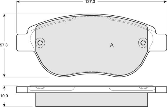 CITROËN/PEUGEOT 1636413880 - Set placute frana,frana disc parts5.com