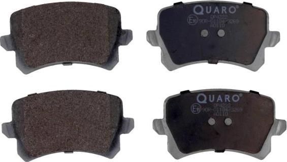 QUARO QP4222 - Zestaw klocków hamulcowych, hamulce tarczowe parts5.com